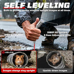 HBUDS Sewer Camera, Self Leveling Drain Camera 230ft with Meter Counter, 7mm Thick Cable, 9" HD Screen 1080P Plumbing Cameras Snake with Light, 5100mAh Battery Duct Pipe Video Inspection Cam DVR 32GB