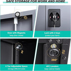 SISESOL Wide & Deep Metal Storage Cabinet with Lock & Adjustable Shelves,72" Gray Garage Storage Cabinet with Locking Doors,Locking Metal Cabinets for Home,Office,Shop,Garage 72x36x18