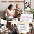 15.6 inch Wall Planner Digital Calendar Electronic Calendar Chore Chart,Smart Touchscreen Full HD Interactive Display for Family Schedules,Wall/Desk Mountable for Seamless Scheduling/Organizing