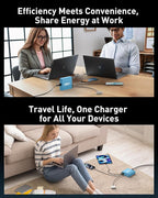 280W USB C Charger Block, 8-Port USB C Charging Station GaN III PD 65W Laptop Charger Adapter Compatible with MacBookPro/Air,DELL,iPad,Portable Charging Station for iPhone,Samsung Galaxy(Blue)