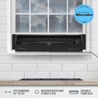Vornado TRANSOM Window Fan with 4 Speeds, Remote Control, Reversible Exhaust Mode, Weather Resistant Case, Black, Whole Room