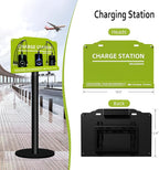 Wall Mounted Cell Phone Charging Station Mobile Phone Charging Station | Fast Charging 8 Device | Compatible with iPhone ipad Smartphone Tablets Port | Great for Offices Hotel Hospital Airport (Green)