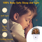 sndheke Highland Cow Night Light for Kids, Winter Wild Animals Night Light Plug in with Dusk to Dawn Sensor, 0.5w Energy Saving Sleep Friendly Nightlight for Hallway Stairway Kitchen Bedroom