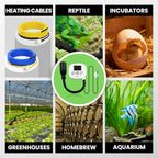YeloDeer Digital Temperature Controller Outlet, Plug in Thermostat Switch 34-140°F, Timer Range 0h-10h,for Pipe Heating Reptile Greenhouse Aquarium Brewing Seedling Breeding and Hatching 110-120V 10A