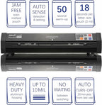 SINCHI Auto Sense 13" Heavy-Duty Laminator for Business & School, 3–10 Mil, 50s Warm-Up, 17s/Sheet, Works with Cardstock & Dark Prints, Never-Jam, Laminates 11x17, Includes 10 Sheets