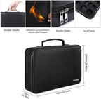 Fireproof Battery Organizer Storage Case Waterproof & Explosionproof, Safe Bag Fits 210+ Batteries Case - with Tester BT-168, Carrying Container Bag Energy Batteries AA AAA C D 9V Lithium 3V Holder