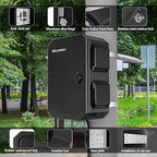 Outdoor Electrical Box, Cold-Rolled Steel Plate, Aluminum Alloy Back Beam, One-Piece Ventilation Design, IP65 Waterproof, Wall/Pole Mounted (15.7" x 12" x 8")