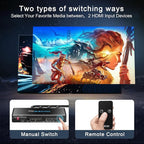4K@120Hz HDMI 2.1 Switch 2 in 1 Out with Audio Extractor VRR ALLM HDCP2.3 ARC eARC HDR CEC SPDlF Optical Audio Out D-o-l-b-y Digital EDID for PS5 Xbox NVIDIA AMD