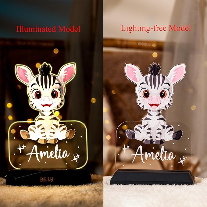 hun concept Kids Lion Night Light – Personalized Name Lamp for Boys & Girls, Custom Animal LED Bedroom Decor, Baby Nursery Nightlight Gift, Cute Safari Theme Children’s Room Lamp