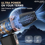 SAILHAPI Electric Air Duster, 300000RPM High-Speed Cordless Blower Fan with Variable Speed & Brushless Motor, Portable Mini Blower for Keyboard, Car, PC Cleaning, Replaces Canned Air, Gifts for Men