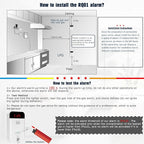 MODUN D Gas Detector for Home, Natural Gas|LPG|Coal Gas Leak Detector Alarm, Methane Propane Detector Butane Combustible Gas Alarm for Kitchen Garage RV, Plug-in Sensor Gas Monitor with LED Display