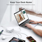 USB C Fast Charger Block, 150W 6 Port Desktop PD GaN Fast Charger Charging Station Block 65W USB C Laptop Power Adapter for MacBook Pro/Air iPad iPhone 17 16 15 14 13 Pro Max Galaxy S23 Note 20 Pixel