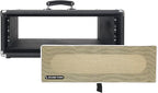 Sound Town Vintage 3U Amp Rack Case, 12.5" Depth with Rubber Feet, Dust Cover, Kickstand, Black (STVRC-3BK)
