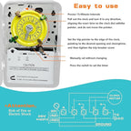 T101 Mechanical Time Switch,120 VAC 2HP 40A SPST,12 ON/Off 24 Hour Mechanical Time Switch,Heavy Duty, Manual Override,Indoor Metal Enclosure,for Lights, Pumps, Fans, and HVAC Systems