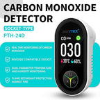 Protmex Carbon Monoxide Detector Plug in Wall, 3-in-1 Co Detector Monitor Air Quality with Temperature Humidity Sensor, Portable CO Meter Easy to Read & Install, for Home/Hotel/RV