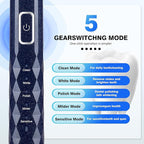 ZUAMEGU Sonic Electric Toothbrush for Adults - Deep Cleaning Teeth Whitening6 Replacement Brush Heads100-Day Battery5 Modes w/SensitiveIPX7 Waterproof (Color Options)