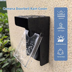 Flip Video Metal Doorbell Rain Cover Sun Shield Hood Plate, Weather Protection Cover Compatible for most doorbells