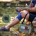 12000 Emergency Radio, NOAA Weather Radio with AM/FM/NOAA/SW,SOS Battery Operated Radio,5 Way Powered Emergency Hand Crank with USB Charger, Flashlight, Reading Lamp, Headphone Jack for Outdoor