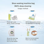 2 In 1 Shoe Washing Machine Bag,Upgrade with Mesh Insole Slot,Laundry Bag for Washer and Dryer,Drying,Shoes Machine Cleaner,for All Shoe Types