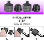 IXTECH Mic Stand Adapter Set 8 pieces Metal Microphone Stand Screw Thread Adapter 5/8 Female to 3/8 Male 3/8 Female to 5/8 Male 5/8 Female to 1/4 Male 1/4 Female to 5/8 Male Tripod Adapter