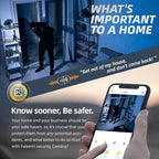 faleemi 2K WiFi Security Camera for Home with Cell Phone App Control, Color Night Vision, Ai Motion Detection, Auto Tracking, 2 Way Audio, Waterproof, Local/Cloud Storage, Compatible with Alexa