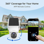 Noorio Solar Security Camera Wireless Outdoor, 2K Cameras for Home Security, 4MP 360° Camera with Dual Band WiFi 2.4/5G, AI Human Detection, Color Night Vision, Fixed Solar Panel, IP65, 2 Way Audio