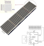 Yuuhseel 2PCS MAX7219 32x8 Dot Matrix LED Display Module 4 in 1 Common Cathode MCU Control Display Blue + 5Pin Wire Compatible with Arduino