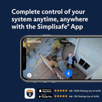 SimpliSafe 9 Piece Wireless Home Security System Gen 3 with Outdoor Camera and Wired Video Doorbell - Optional 24/7 Professional Monitoring - No Contract - Compatible with Alexa and Google Assistant