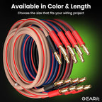 GearIT 14 AWG Speaker Cable with Banana Plugs 14Ga Banana Wire for Bi-Wire Bi-Amp HiFi Surround Sound