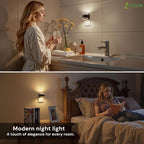 L LOHAS LED Motion Sensor Night Light, Bubble Night Lights Plug into Wall,2 Pack 5CCT Color Temperature Change Night-light,Dimmable Nightlights with Dusk to Dawn Sensor for Rooms Bathroom Hallway