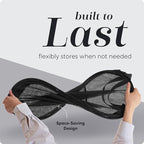 Handy Laundry Collapsible Mesh Pop Up Hamper with Wide Opening and Side Pocket - Breathable, Sturdy, Foldable, and Space-Saving Design for Clothes and Storage (Black)
