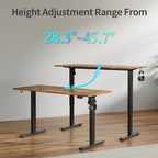 Agilestic Electric Standing Desk 40 x 24 Inches, Height Adjustable Desk, Sit Stand up for Work Office Home, Ergonomic Rising Computer Table with Memory Preset, Rustic Brown