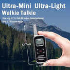 ELIDAIP M6P Mini Walkie Talkies,1100mAh Battery Rechargeable,128 Channels,Long Range Walkie Talkies with FM Radio Function,LCD Display,Portable Two Way Radio for Trip Camping Hiking Workplace,2 Pack