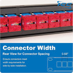 ICC 24 Port Blank Keystone 1U Patch Panel with 19” Metal Rackmount Housing for Slim Profile Keystone Jacks (Sold Separately), UL Listed, IC107BP241