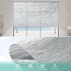 Kilonity Motorized Roller Shades, Light Filtering Remote Control Custom Window Shades Compatible with Alexa Google Assistant via RF Hub, Rechargeable Electric Blinds for Windows (Texture Grey)