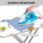Extra Thick Ironing Board Cover and Pad, 15x54 Ironing Board Cover, Resist Scorching and Staining,Elastic Edges,Art of Life Iron Sew Laundry Watercolor