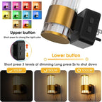 L LOHAS LED Night Light, Night Lights Plug into Wall, 10-Color RGB Change Nightlights,10/50/100LM Adjustable Automatic Nightlights Plug in with Dusk to Dawn Sensor for Room Bathroom Hallway