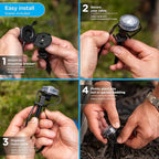 Enbrighten Vibe Eternity Landscape Lights, 33ft, 8 RGBWIC LEDs, Weatherproof, Perfect for Garden, Pathway, and Home Exterior Lighting, Smart App Control, Compatible with Alexa, Google Home, 83789