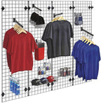 NEESEEYEE Heavy Duty Commercial Grade Gridwall Panels – Grid Panel for Any Retail Display, 2’ Width x 5’ Height, 3 Gridwall Panels Per Carton (Black Finish)