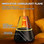 Essential Oil Diffuser, 7 Colors Flame Effect Aroma Humidifier with Timer, Ultrasonic Aromatherapy Diffuser for Home, Office, Bedroom, Yoga (Black)