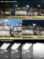 Ofuray OL-9600W Solar Street Lights Outdoor,Parking Lot Lights Commercial Dusk to Dawn up to 520,000Lm,40,000mah Big Power Solar Security Flood Remote Control with Motion Sensor for Street,Yark