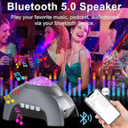 CIMELR Northern Lights Aurora Projector,Star Projector Music Bluetooth Speaker and White Noise,Star Projector Galaxy Light with Remote Control,Night Light Projector for Home Decor Bedroom（Grey）