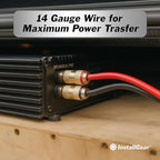 InstallGear 14 Gauge Speaker Wire - 100 Ft Copper Clad Aluminum Speaker Cable with 12 Banana Plugs for Easy Installation - Flexible PVC Jacket for Home Theater and Car Audio