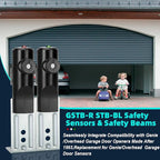 for Genie Garage Door Sensors, GSTB-R STB-BL Safety Sensors (Receiving&Sending), Replacement for Genie/Overhead Garage Door Sensor, Compatible with Genie/Overhead Garage Door Openers Made After 1993