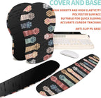 KUOSGM 2-in-1 Ergonomic Set, Wave Rise Keyboard Wrist Rest and Massage Bulge Slope Mouse Pad Wrist Support, Cushion Memory Foam Integrated to Relieve Wrist Pain, Multicolour Cat Claws