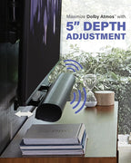 SANUS Soundbar TV Mount for Sonos Arc & Sonos Arc Ultra Soundbar – Depth Adjustable for Dolby Atmos – Universal Mount for TVs 50” to 90”
