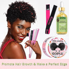 WOZUTUNT Edge Control Wax, Hair Styling Product, Strong Hold Non-greasy Edge Control Gel, Edge Wax, Rosemary Oil for Hair Growth, for Black Hair, Includes Edge Brush, 4 oz