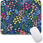 Armanza Square Mouse Pad Flowers,Personalized Premium-Textured Custom Mouse Mat Design,Washable Mousepad Lycra Cloth,Non-Slip Rubber Base Computer Mouse Pads for Wireless Mouse