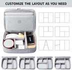 mygreen Electronics Organizer, Electronic Accessories Double Layer Travel Cable Organizer Cord Storage Bag for Cables, Power Bank, USB Flash Drive and More Gray