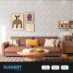Art3d 100 Pack Decorative 3D Wall Panels, 97 Sq.feet PVC Interior Wall Décor, 11.8"x11.8", White